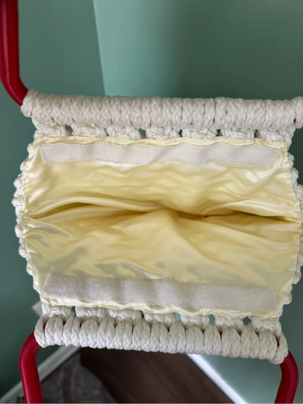 Vintage White Macrame purse